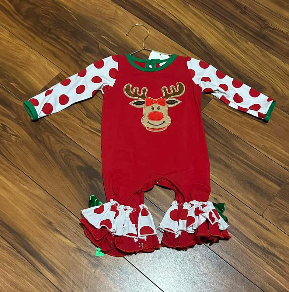 Reindeer Girl Romper