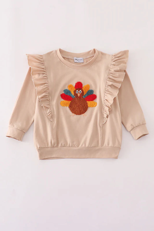 Turkey French Knot Ruffle Top