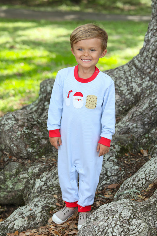 Milk and Cookies with Santa Boy Romper