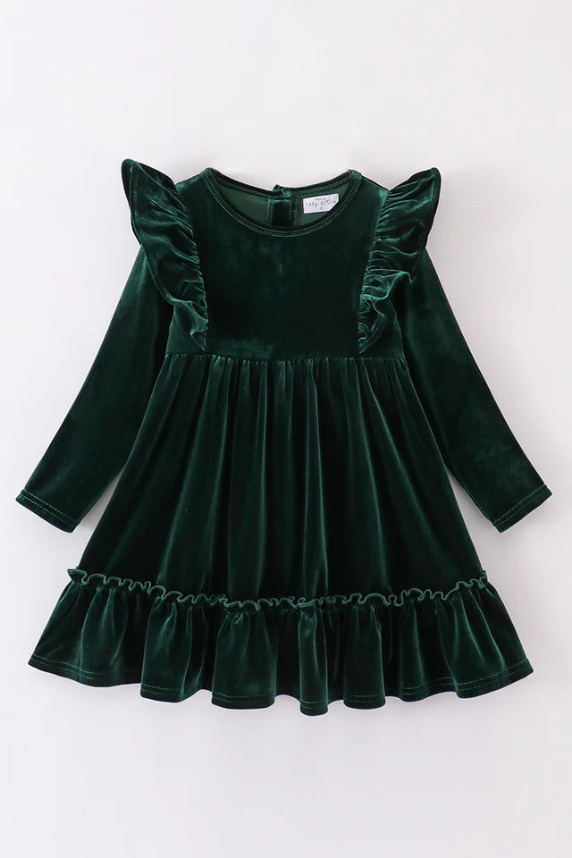 Velvet Green Dress