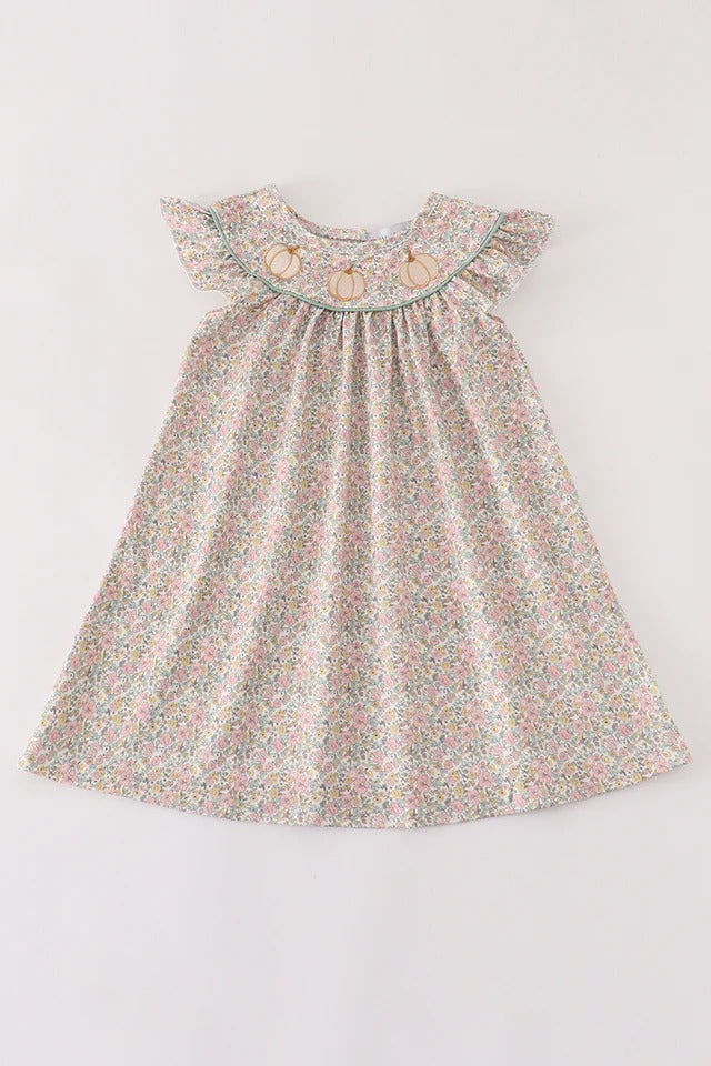 Fall Floral Pumpkin Dress