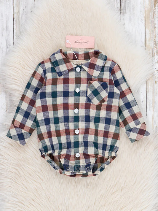 Fall Plaid Boy Bubble
