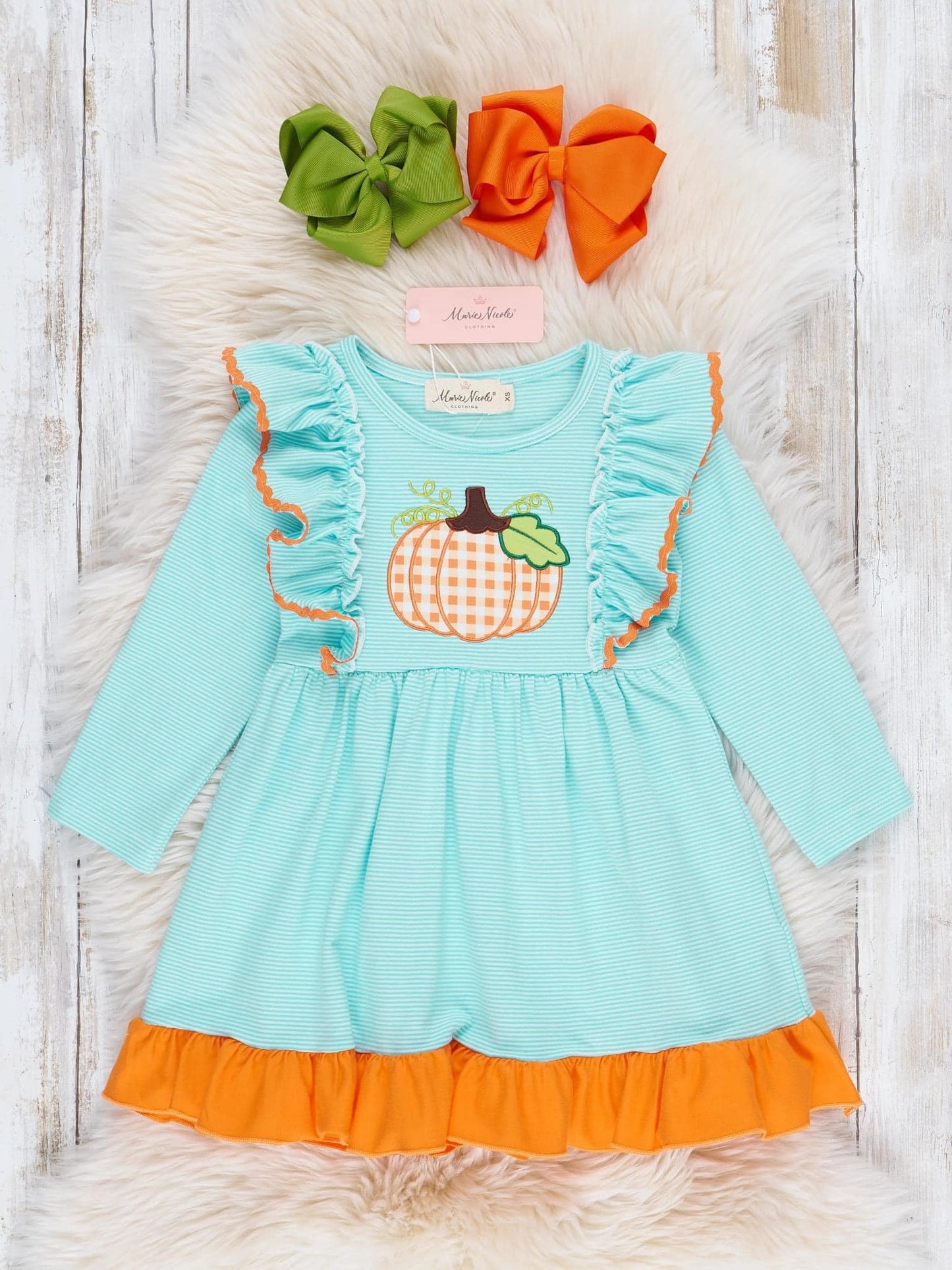 Blue Pumpkin Stripe Dress - Dress ONLY