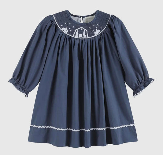 Navy Blue Nativity Dress