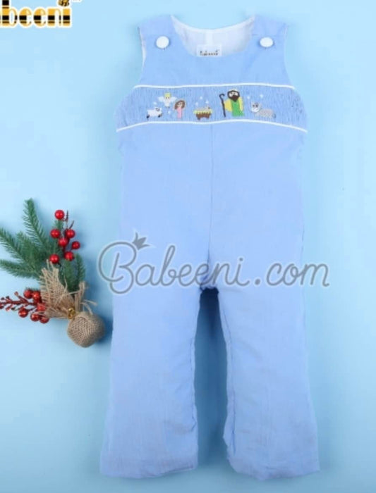Blue Corduroy Smock Longall
