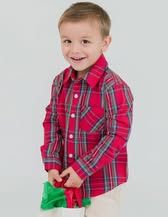 Christmas Plaid Boy Shirt