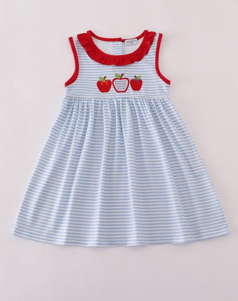 Red Stripe Apple Dress