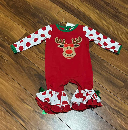 Reindeer Girl Romper