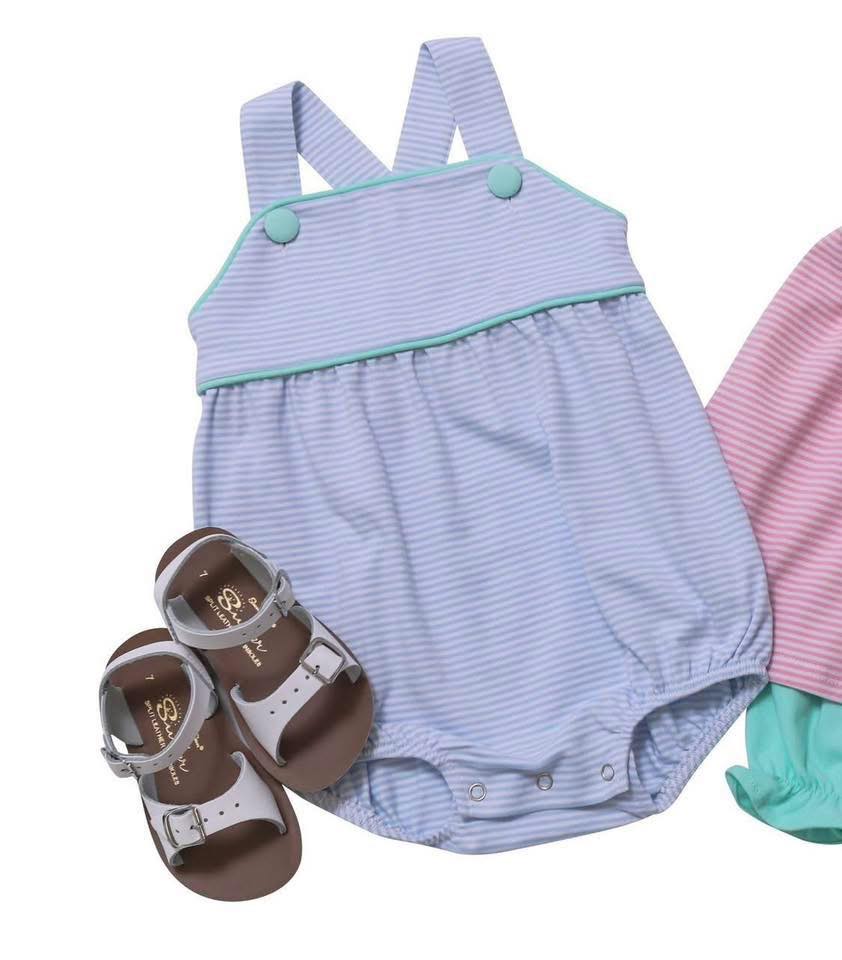 Blue Stripe with Mint Bubble