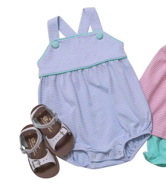 Blue Stripe with Mint Bubble