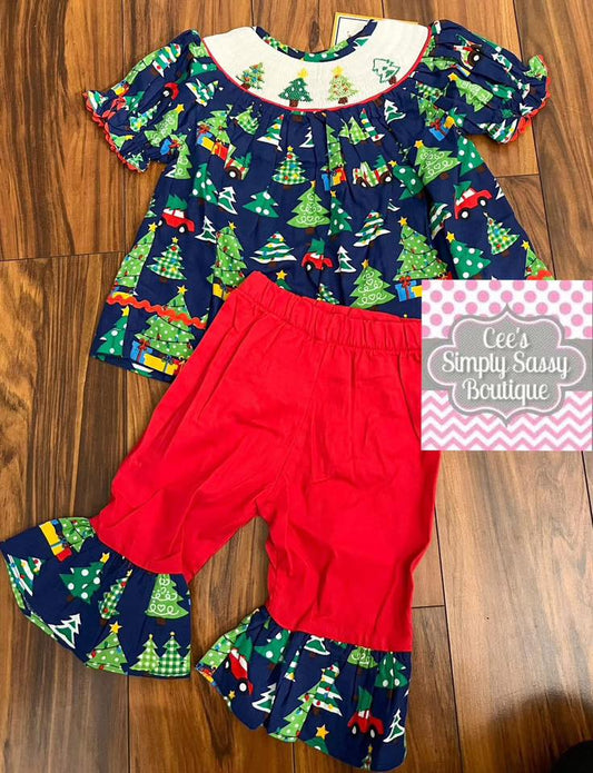 Christmas Tree Smock Set