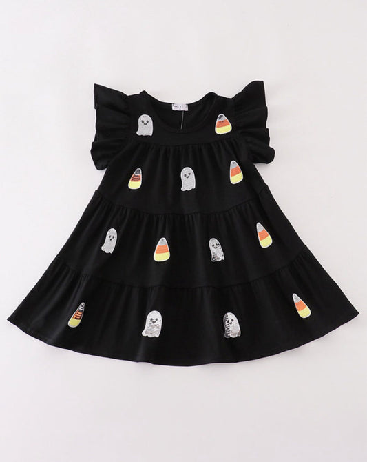 Girls Halloween Graphic Dress