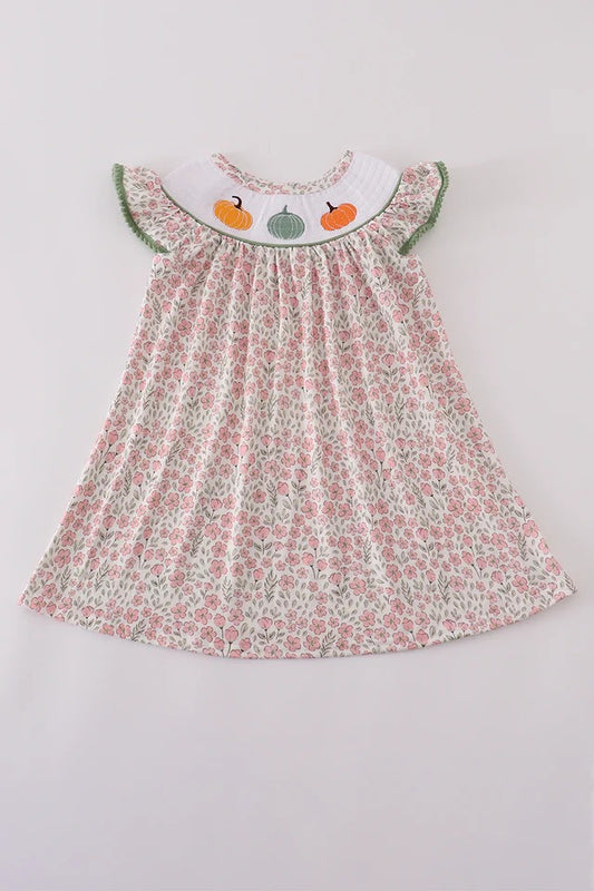 Floral Smock Pumpkin Dress