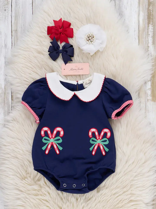 Candy Cane Embroidered Bubble