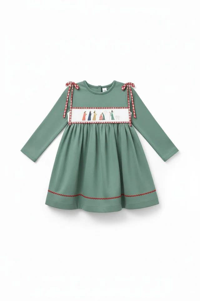 Sage Green Nativity Dress