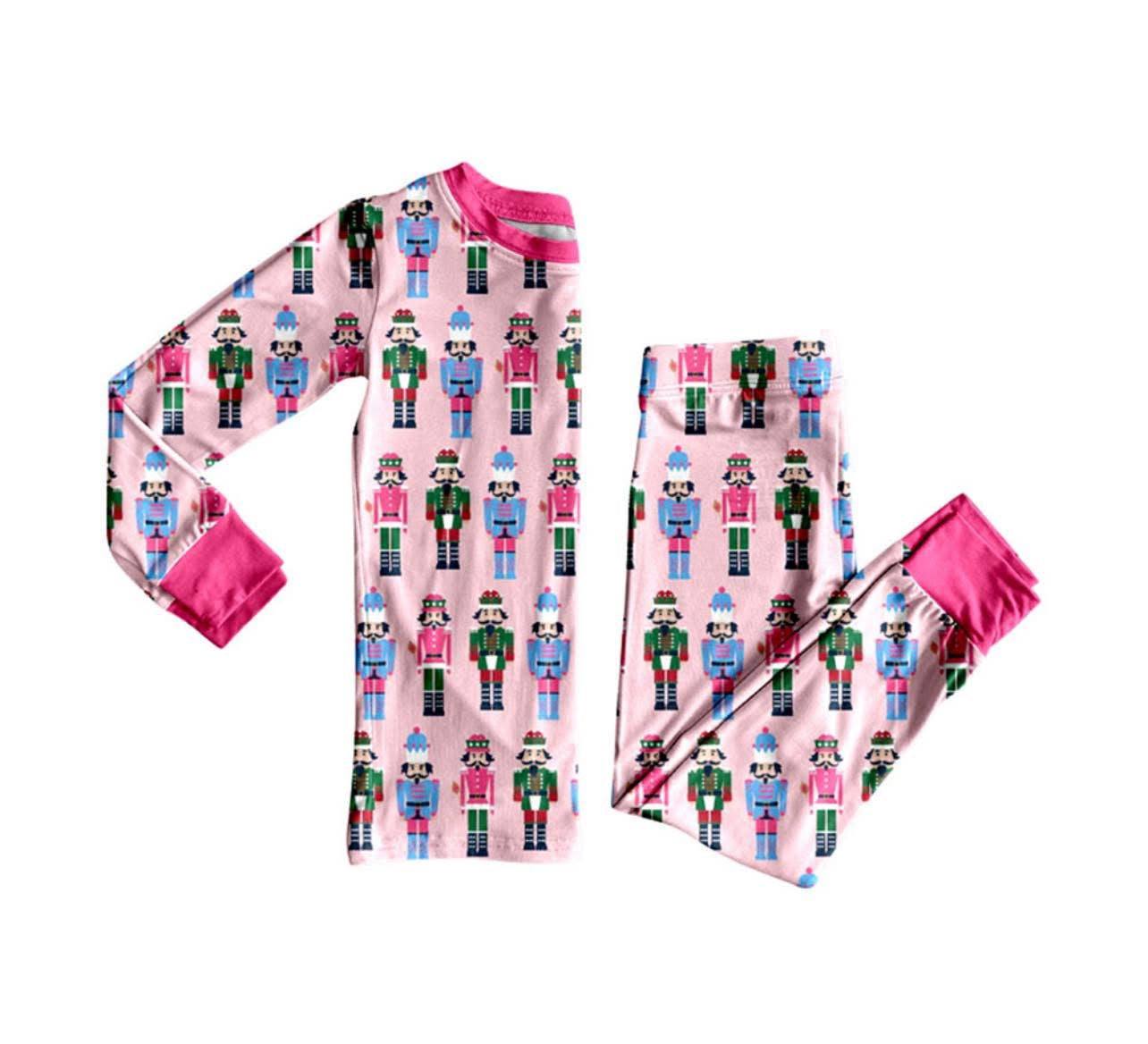Girl Pink Nutcrackers Pajama Set