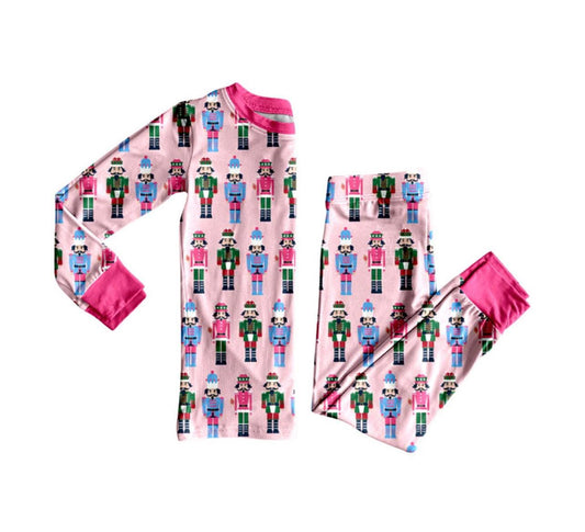 Girl Pink Nutcrackers Pajama Set