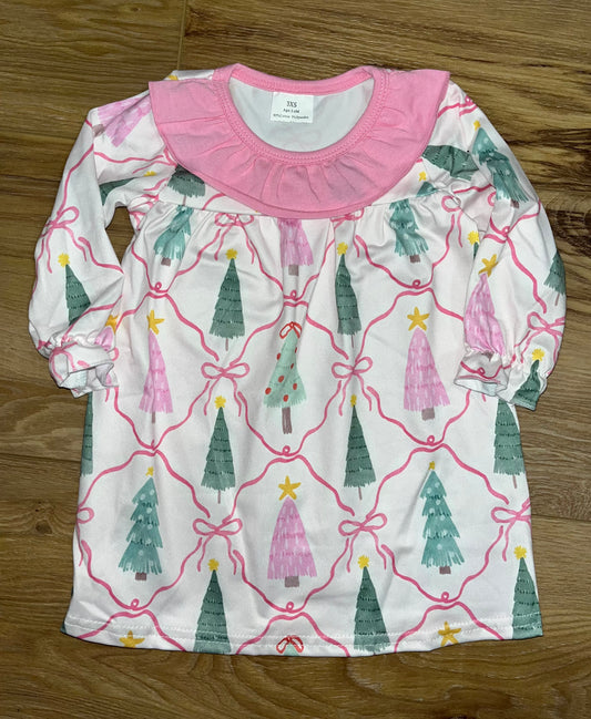 Pink Christmas Tree Dress