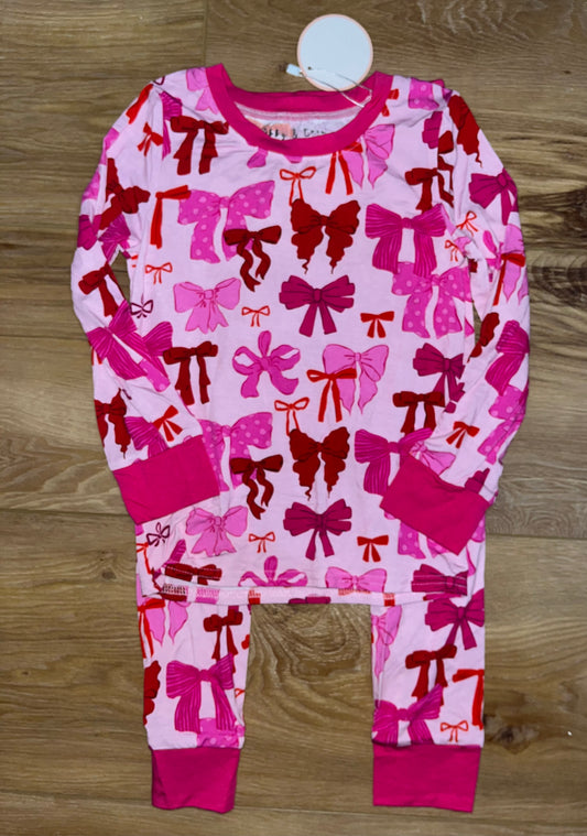 Pink Bow Bamboo Pajamas