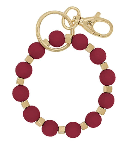 Garnet Small Bead Keychain