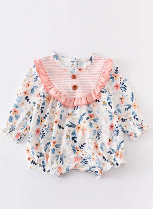 Fall Floral Long Sleeve Bubble