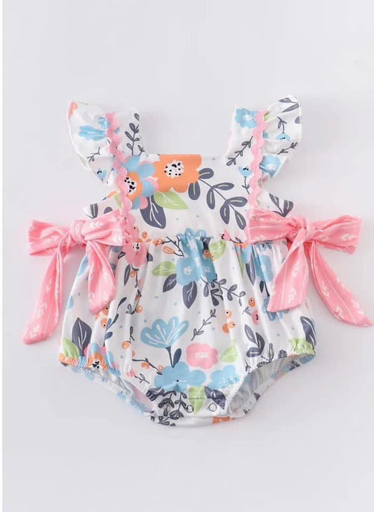 Floral Bubble with side Bows Bubble