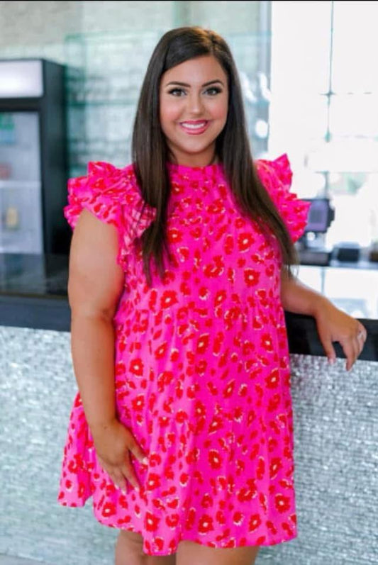 Pink Leopard Dress