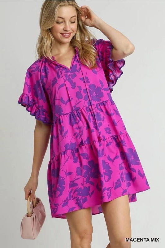 Umgee Magenta Mix Dress