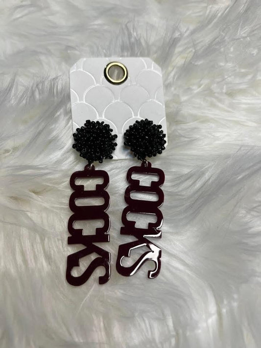 Gamecock Earrings