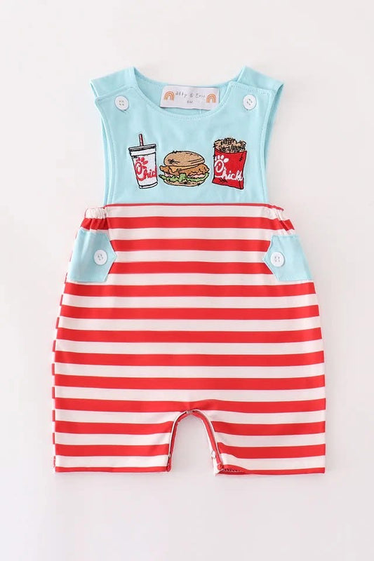 Red/White Stripe Romper